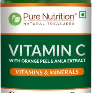 Pure Nutrition Vitamin C 1250mg with Amla & Orange Peel | Boosts Immunity & Skin Health (60 Capsules)