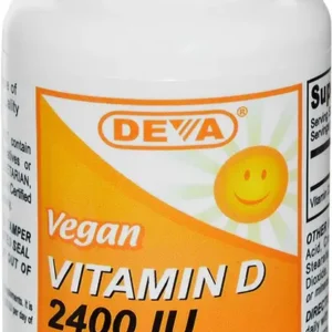 Deva Vitamin D, D2, 2400 IU, 90 Tablets  (90 Tablets)