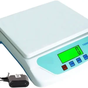 VGS MARKETINGS TS500 0-25 KG DIGITAL WEIGHING SCALE KITCHEN SCALE MEASURES 1G - 25000G AC / DC GIFT 25KG ELECTRONIC SCALE With Parts / PCs Counting Weighing Scale (White)